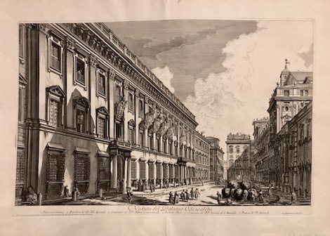 Piranesi Giovanni Battista (1720-1778) Veduta del Palazzo Odescalchi 1753 Roma